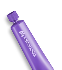 A purple tube with a screw cap, labeled "Metabolixx."